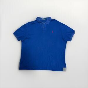 Polo Ralph Lauren Men’s Classic Polo Shirt Blue Red Pony Short Sleeve Size XL